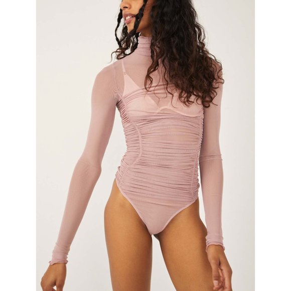 NWT Free People Under It All Bodysuit / Blush - Picture 6 of 11